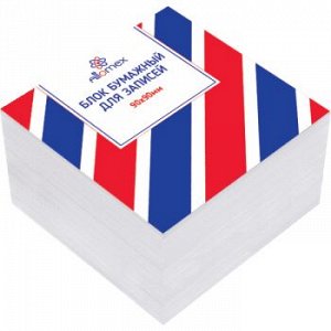 Блок для записей, 90 х 90 х 50 мм, белый, пл.80г/м?, белизна 90%, Attomex