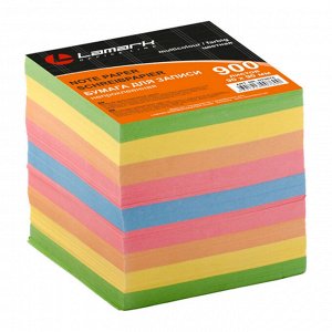 Блок для записей, 90 х 90 х 90 мм, цветной, пл.80г/кв.м, Lamark