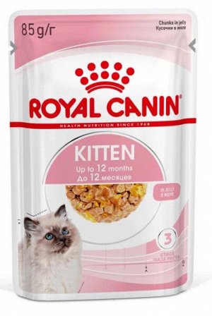 Royal Canin Kitten влажный корм для котят Желе 85гр пауч