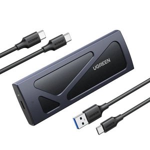 Внешний бокс для SSD M.2 NVMe с кабелем USB-C к USB-C и USB-C к USB-A Ugreen