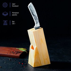 Подставка для ножей Доляна, 11x6x20 см, дерево
