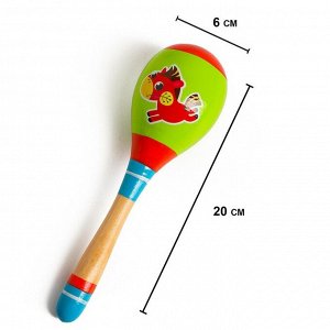 Музыкальная игрушка маракас «Лошадка», 20 см