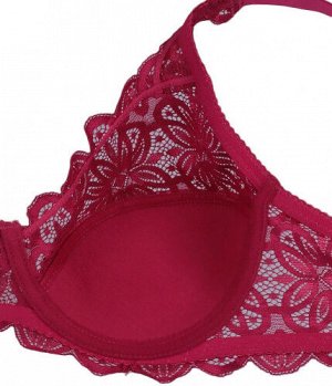 Blue Rose Арт:30842 Бюстгальтер гипюровый на тонком мягком поролоне, красный