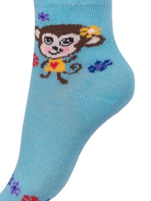 Носки для детей "Monkey turquoise", цвет Бирюзовый