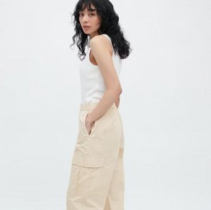 UNIQLO - Легкие брюки-карго (длина 69-71см) - 31 BEIGE