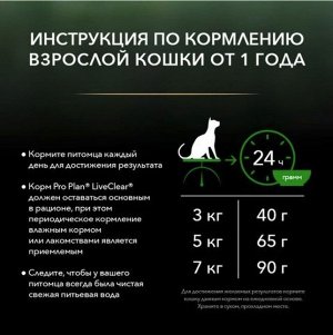 PRO PLAN® LIVECLEAR® сухой корм для котят, снижает количество аллергенов в шерсти, с индейкой, 400г