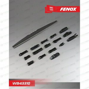 Щётка стеклоочистителя Fenox 430мм (17") каркасная, зимняя, 15 переходников, 1 шт, арт. WB43310