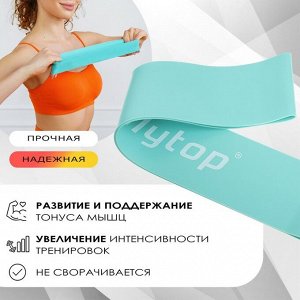 Фитнес-резинка ONLITOP, 30х5х0,09 см, нагрузка 8 кг, цвет бирюзово-голубой