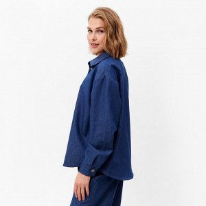 Рубашка женская MINAKU: MINAKU: Jeans Collection цвет цвет синий