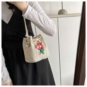 Женская сумка через плечо, плетеная, летняя сумка