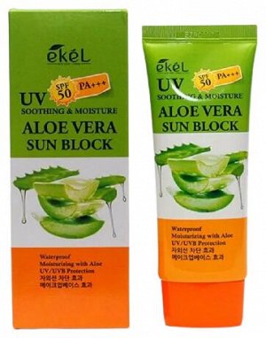 Ekel Aloe Vera Sun Block Солнцезащитный крем с экстрактом алоэ 70 мл , шт