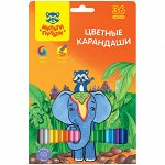 Карандаши цветные Мульти-Пульти &quot;Енот в Индии&quot;, 36цв., заточен., картон, европодвес