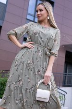 Платье &quot;Виталина&quot; (олива) НЬЮ П6073