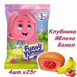 ФРУТОНЯНЯ Бисквит Фанни Ямми яблоко-клубника-банан 100г