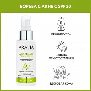 Успокаивающий крем с ниацинамидом Acne Balance Cream SPF 20, 100 мл