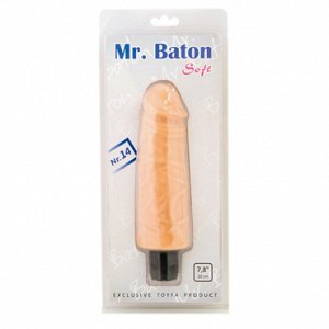 Toyfa Mr. Baton Soft №14, вибратор, 20 см, телесный