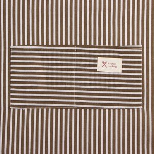 Фартук Доляна с карманом, цв.коричневый, 70*65±4см, 100% хл, рогожка