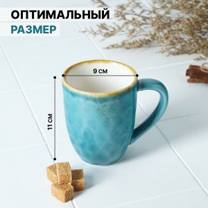 Кружка Magistro «Церера», 400 мл, фарфор, голубая