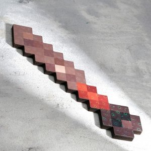 Сувенир деревянный "Нож", 20 см, пиксельный