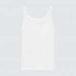 UNIQLO - майка из хлопка с кружевом - 01 OFF WHITE