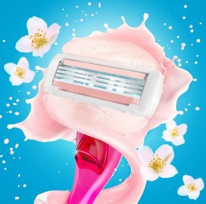 Gillette Venus Comfortglide Spa Breeze с ароматом белого чая, сменные кассеты, 4шт