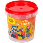 Тесто для лепки Мульти-Пульти &quot;Приключения Енота&quot;, красный, 120г, пластиковое ведро