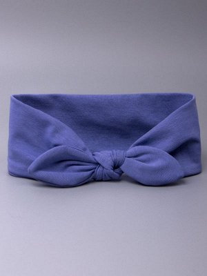 Повязка-солоха трикотажная для девочки однотонная, фиолетовый