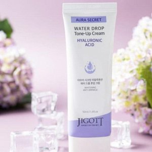 Jigott Крем для лица осветляющий с гиалуроновой кислотой / Aura Secret Hyaluronic Acid Water Drop Tone Up Cream, 50 мл