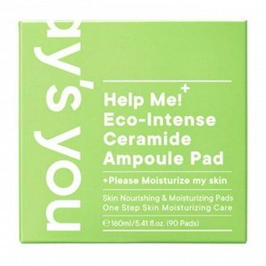 One-day's you Тонер-пэды с церамидами / Help Me Eco-Intense Ceramide Ampoule Pad, 90 пэдов