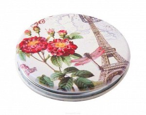 Dewal Beauty Зеркало косметическое карманное круглое / Парижская мода MR-10, 60 мм