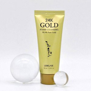 Lebelage Пенка для умывания с 24-каратным золотом / 24k Gold Foam Cleansing, 100 мл