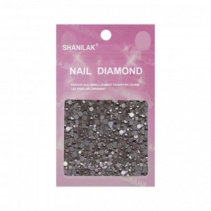Nail Art Стразы для ногтей микс размеров, серебристый