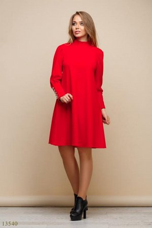 Женское платье большого размера Элина красный