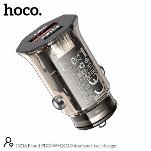 Автомобильное зарядное устройство HOCO DZ16 Load PD30W+QC3.0 1*USB-C+1*USB 3A