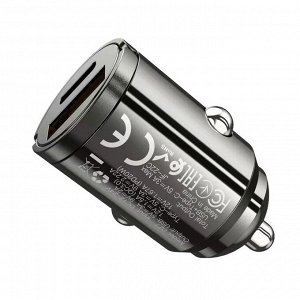 Автомобильное зарядное устройство HOCO DZ7 Mini PD20W+QC3.0 1*USB-C+1*USB 3A