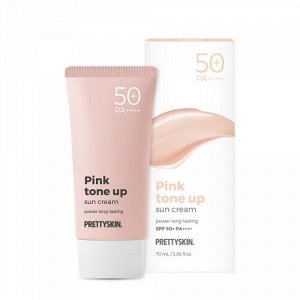 Розовый тонизирующий солнцезащитный крем Pink Tone-Up Sun Cream SPF50+PA++++