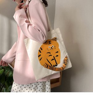 Женская сумка-шоппер на молнии, текстиль