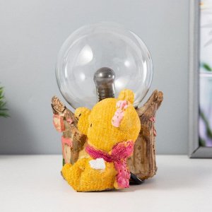 Плазменый шар "Мишутка" цветной 12х10х17 см