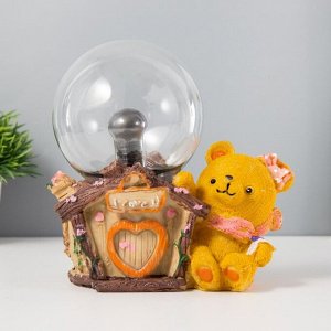 Плазменый шар "Мишка" цветной 14х12х17 см
