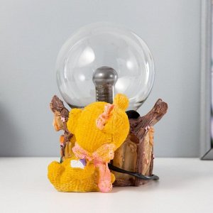 Плазменый шар "Мишка" цветной 14х12х17 см