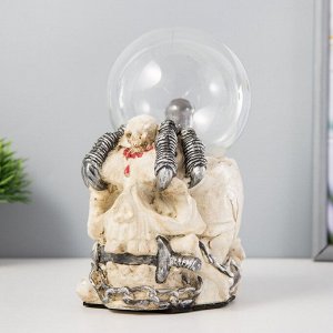 Плазменный шар «Череп» цветной 12x17x20 см RISALUX