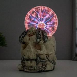Плазменный шар «Череп» цветной 12x17x20 см RISALUX