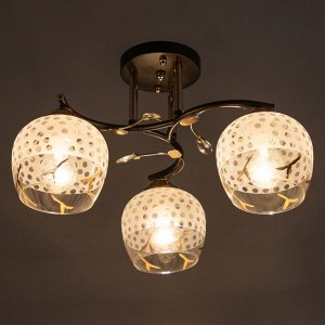 Люстра 2010/3 E27 60Вт черный+золото 45х45х25 см BayerLux