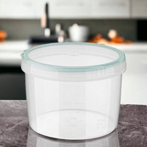 БАНКА для хранения, замораживания, разогревания продуктов "ВИНТАЖ" 0,75Л (Светло-голубой)
