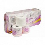 Бумага туалетная &quot;INSHIRO&quot; SilkFlower аромат иланг-иланг 3-х сл.10 рул. 38.5м. 1/6 SF542