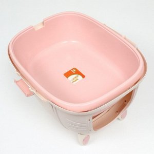 Туалет-домик со съемной подставкой под совок, 50 х 40 х 41 см, розовый