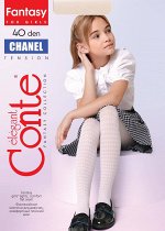 CHANEL Колготки с рисунком «гусиная лапка» 40 den (Conte)