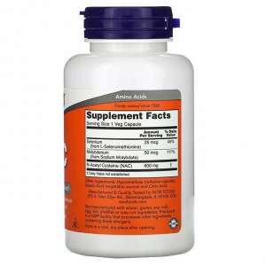 Антиоксидант NOW N-Acetyl Cysteine NAC 600мг. - 100 вег.капс.