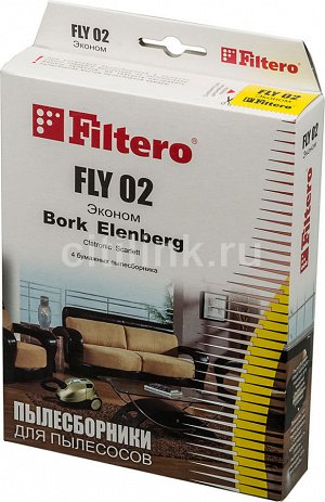 Filtero FLY 02 (4) ЭКОНОМ, пылесборники, , упак