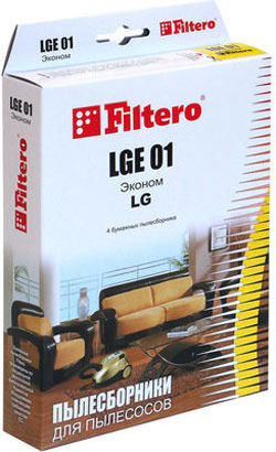 Filtero LGE 01 (4) ЭКОНОМ, пылесборники, , упак